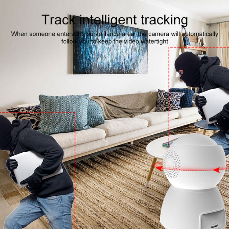 ZAS-5G01 1080P Home 5G WiFi Dual-band Panoramic Camera with 32GB TF Card, Support IR Night Vision & AP Hot Spot & Designated Alarm Area, EU Plug