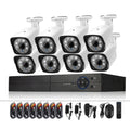 A8B3 / Kit 8CH 1080N Surveillance DVR System and 720P 1.0MP HD Weatherproof Bullet Camera, Support Infrared Night Vision & P2P & Phone Remote Monitor(White)