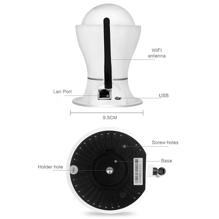 Anpwoo Hercules GM8135+SC2145 1080P HD WiFi IP Camera, Support Motion Detection & Infrared Night Vision & TF Card(Max 128GB)(White)
