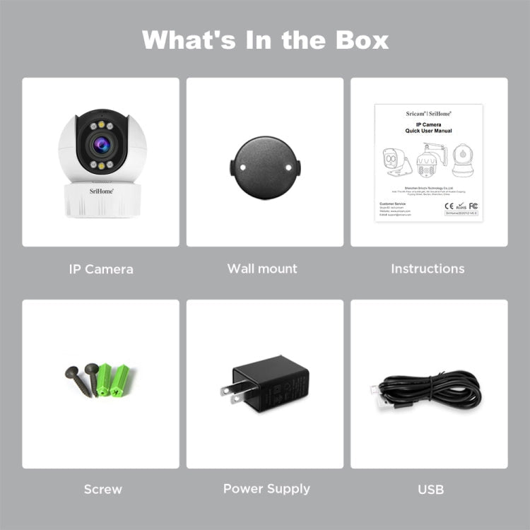 SriHome SH046 4.0 Million Pixels FHD Low Power Consumption Wireless Home Security Camera System (AU Plug)