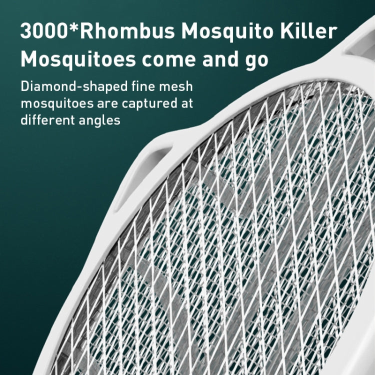 Cat Ear Rotary Electric Mosquito Swatter (White)