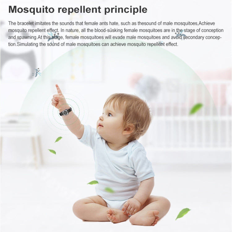 F8 Outdoor Silica Gel Mosquito Repellent Wristband(Black)