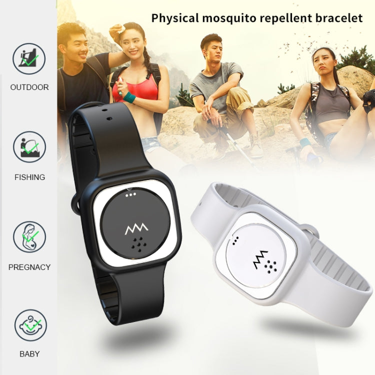 F8 Outdoor Silica Gel Mosquito Repellent Wristband(Black)