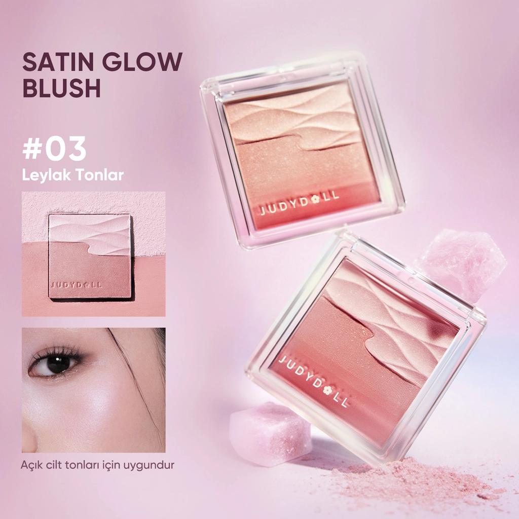 Judydoll Satin Blush Rippled Purple 03 Smooth Finish 2g