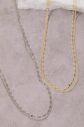 Layered Double Chain Necklace: Gold