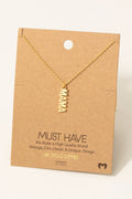 Gold Dipped Flat Mama Pendant Necklace