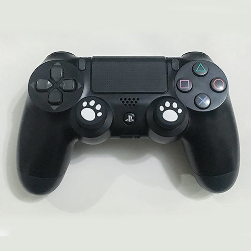 4 PCS Cute Cat Paw Silicone Protective Cover for PS4 / PS3 / PS2 / XBOX360 / XBOXONE / WIIU Gamepad Joystick(White)