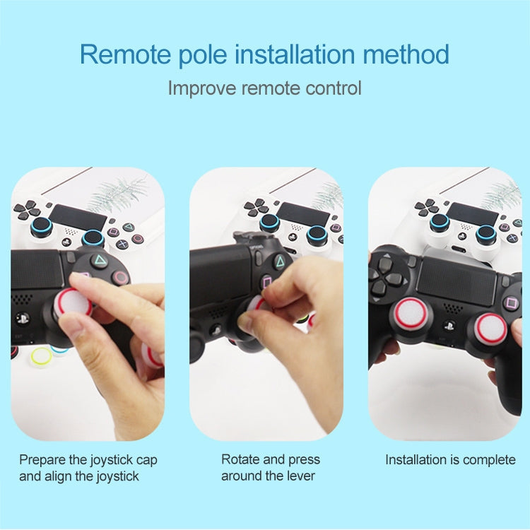 20 PCS Luminous Silicone Protective Cover for PS4 / PS3 / PS2 / XBOX360 / XBOXONE / WIIU Gamepad Joystick(Black)