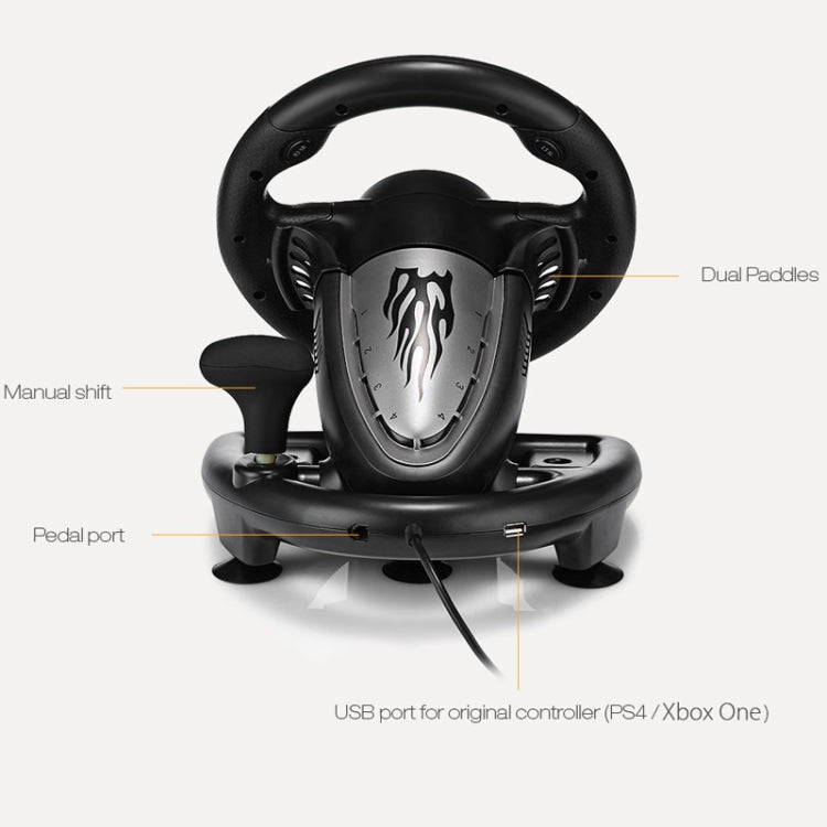 PXN-V3 Racing Game Steering Wheel for PC / PS3 / 4 / xbox one / switch(Orange)