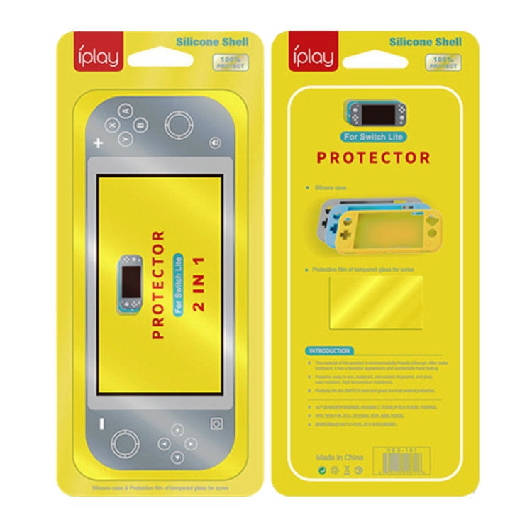 IPLAY Game Host Silicone Full Coverage Protective Case with Screen Protector for Switch Lite(Mint Green)
