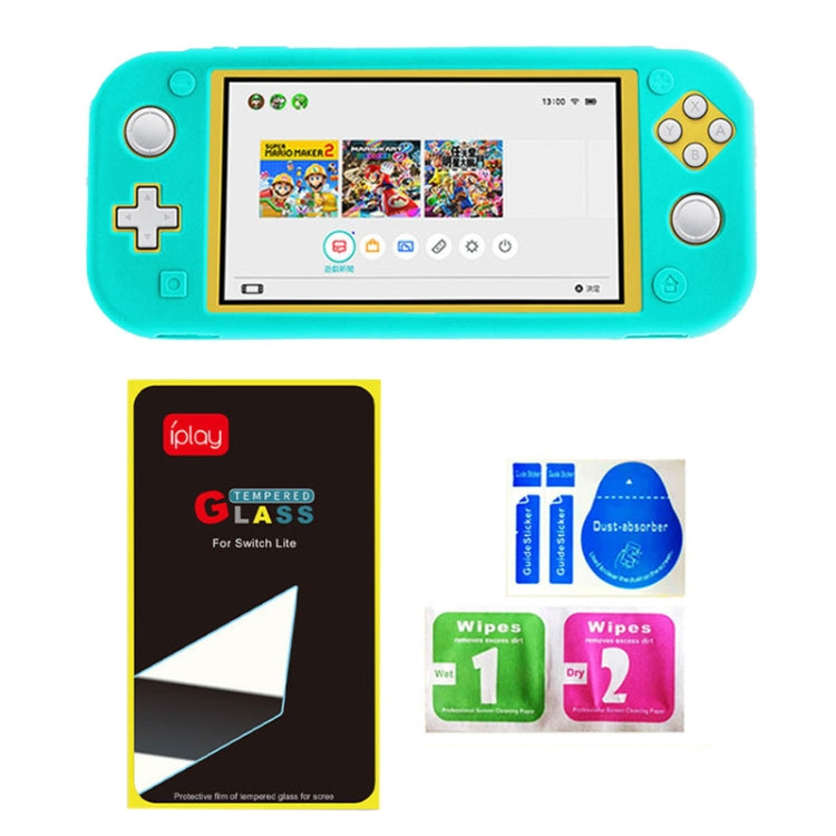 IPLAY Game Host Silicone Full Coverage Protective Case with Screen Protector for Switch Lite(Transparent)