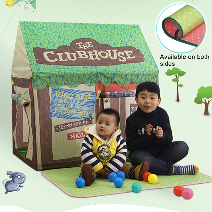 Household Children Printing Play Tent Small Game House with Mat (Pink)