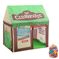 Household Children Printing Play Tent Small Game House, with 50 Ocean Balls (Green)