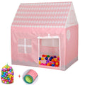 Household Children Printing Play Tent Small Game House with 50 Ocean Balls & Mat (Light Pink)