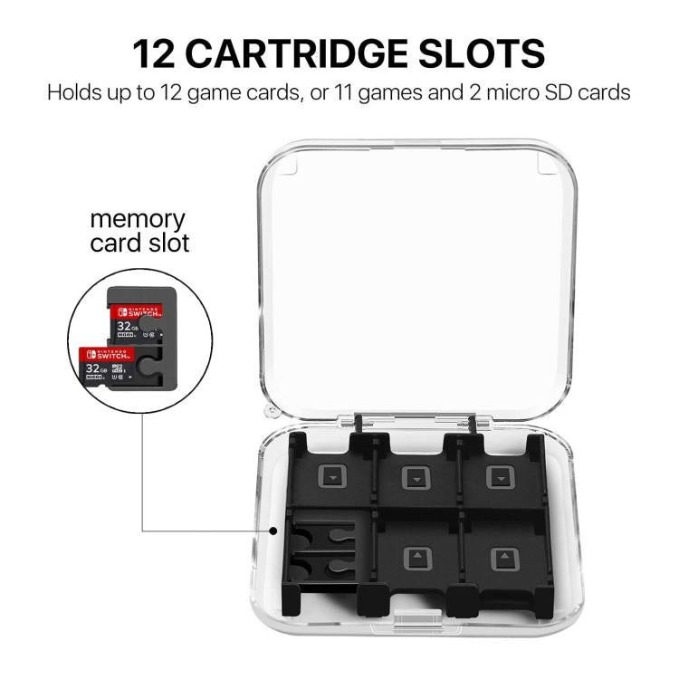 12 in 1 Box Memory Card Holder Box for Nintendo Switch(Silver)