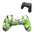 Non-slip Silicone Protective Case for Sony PS4(Black+green)