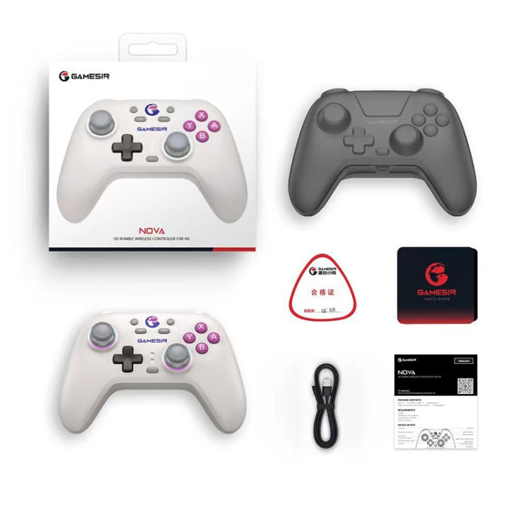 GameSir Nova NS T4N Wireless Gamepad Game Controller for Nintendo Switch (White)