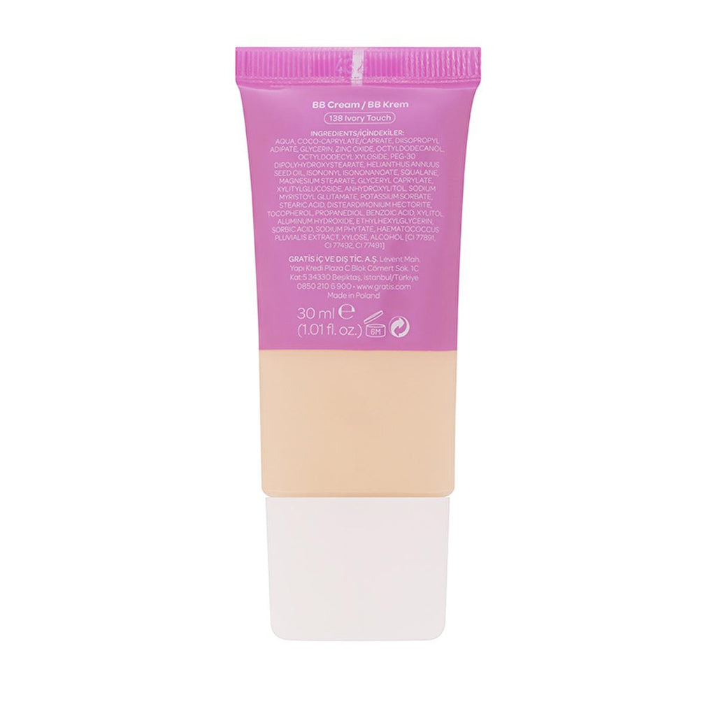 Beaulis Fun Belle Blend BB Cream - Natural, Lightweight Coverage with SPF 10 - 138 Ivory Touch