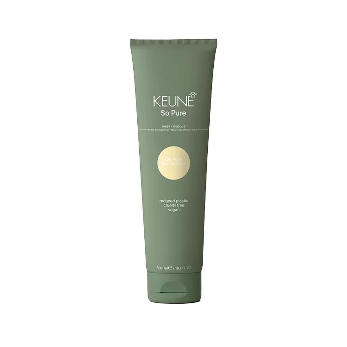 Keune So Pure Restore: Deeply Nourishing Hair Mask for Damaged Hair - Restorative Treatment, Repairs Dryness, Adds Shine (10.14 fl oz)