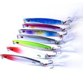 HENGJIA 7 PCS Metal Lures Iron 8cm/40g Fishing Lures Bait with Feather Hook