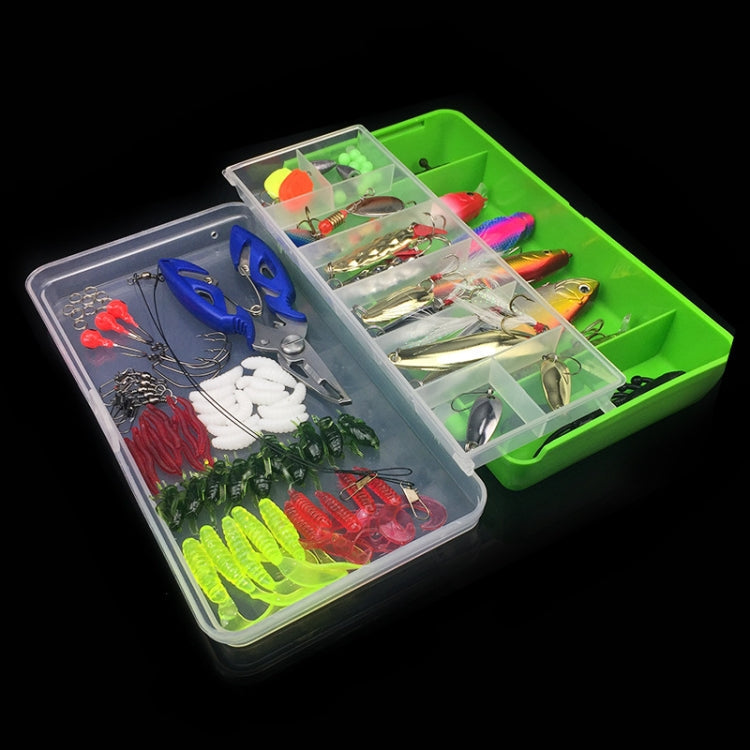 101 PCS Fishing Bait Lure Kit Fishing Tackle (White)