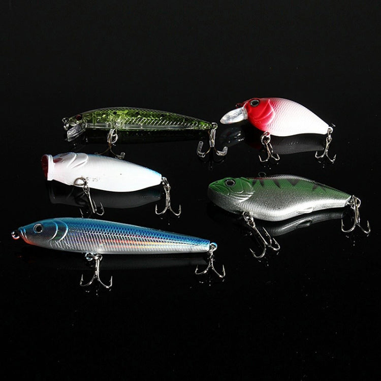 101 PCS Fishing Bait Lure Kit Fishing Tackle (White)