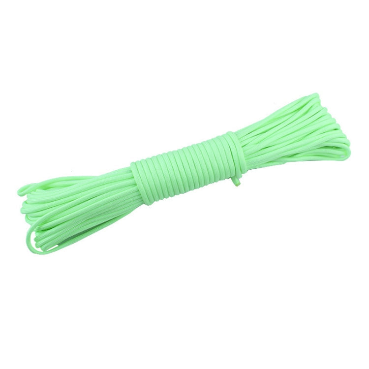 20m 9-Core Nylon+Polyester Full-light Outdoor Camping Tent Rescue Bundled Fluorescent Climbing Rope(Green)