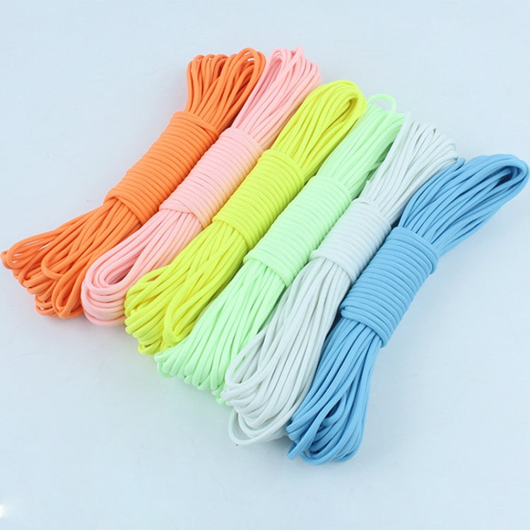 20m 9-Core Nylon+Polyester Full-light Outdoor Camping Tent Rescue Bundled Fluorescent Climbing Rope(Pink)