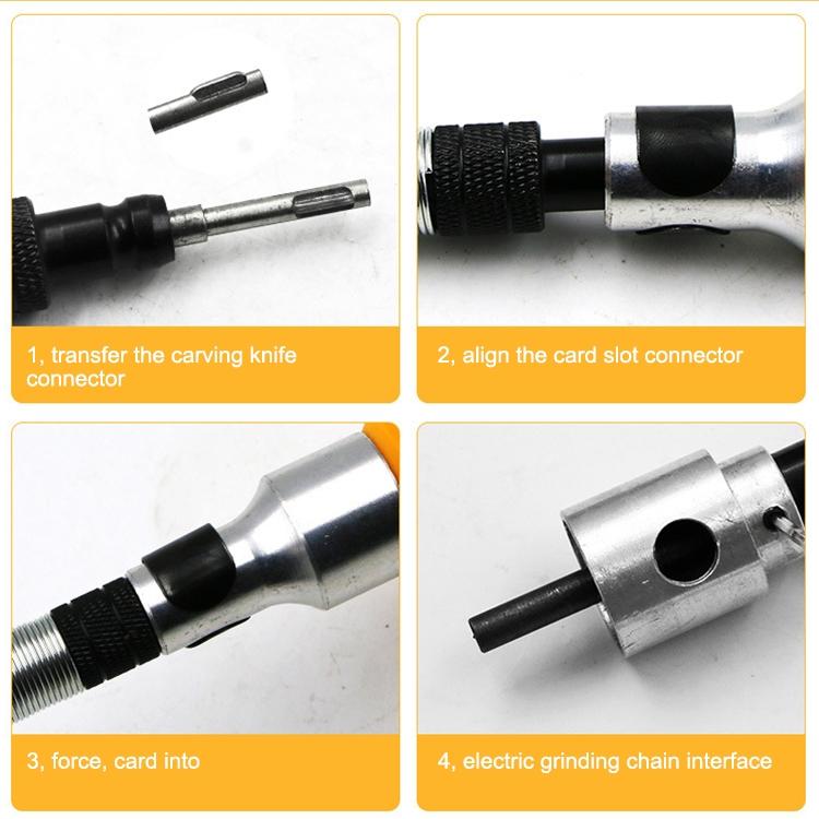Electric Carving Knife Woodwork Tools Graver with Spanner & Flexible Shaft