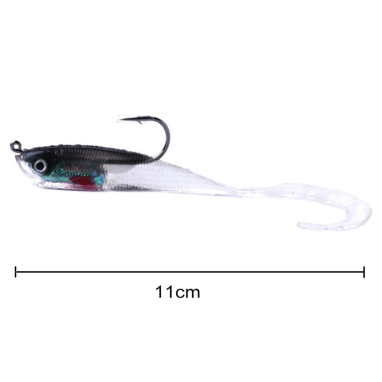 HENGJIA SO050-5 5 PCS 11cm/16g Luya Fishing Lure Fishing Gear Sea Bass Soft Fish with Hook