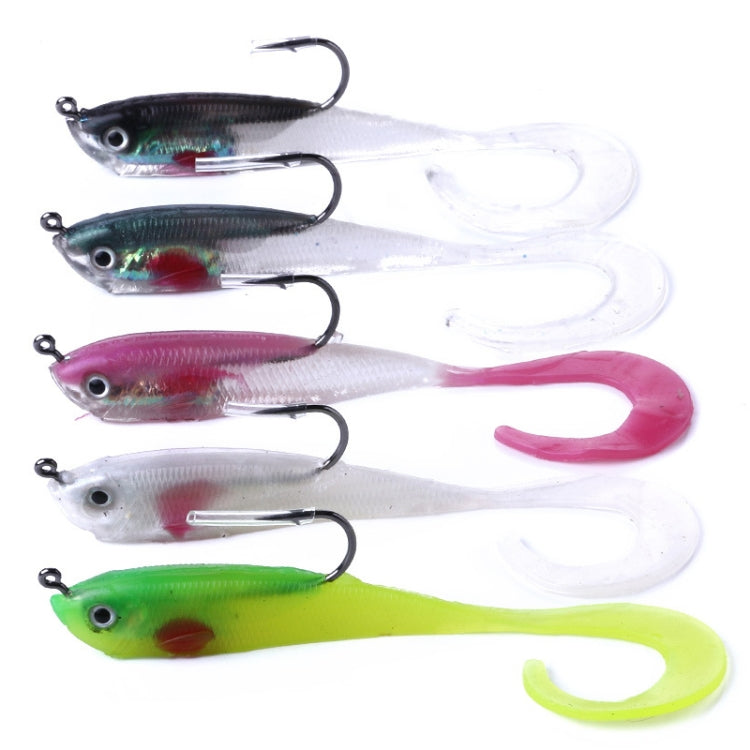 HENGJIA SO050-2 5 PCS 11cm/16g Luya Fishing Lure Fishing Gear Sea Bass Soft Fish with Hook