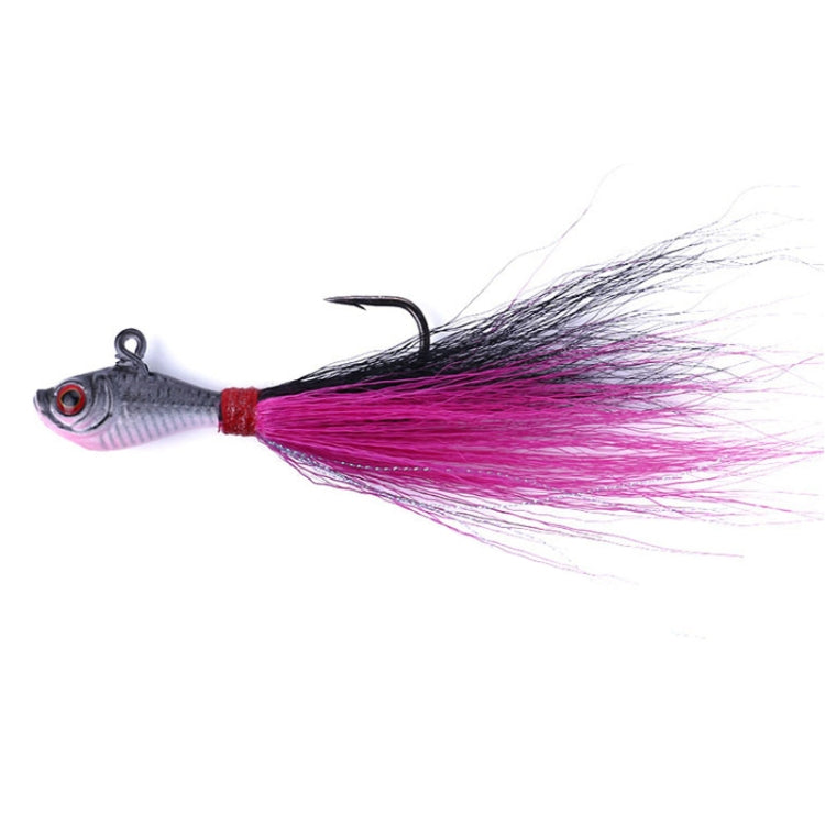 HENGJIA 7cm/25g Tied Wire Fishing Artificial Lures Lead Fish Treble Hooks Baits(Grey)