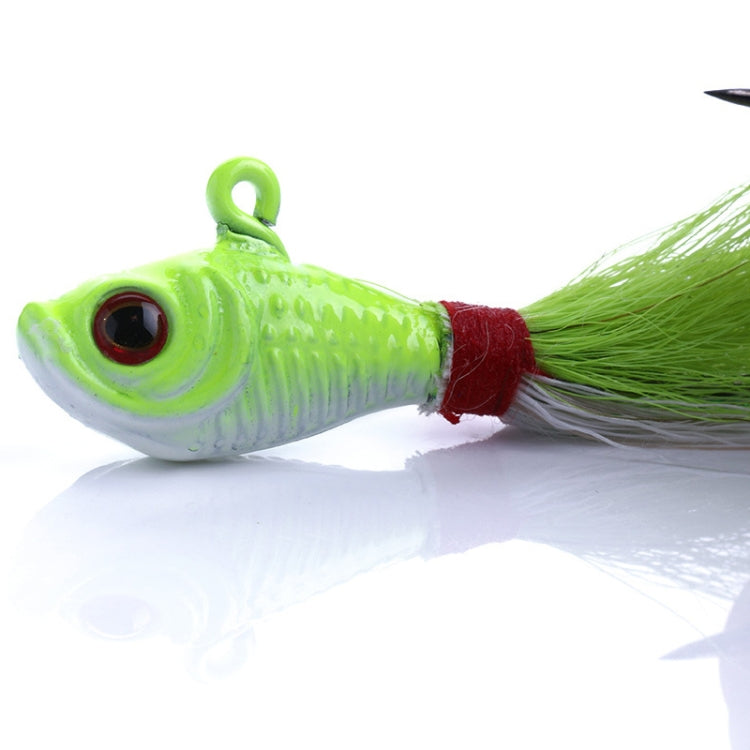 HENGJIA 7cm/25g Tied Wire Fishing Artificial Lures Lead Fish Treble Hooks Baits(Grey)