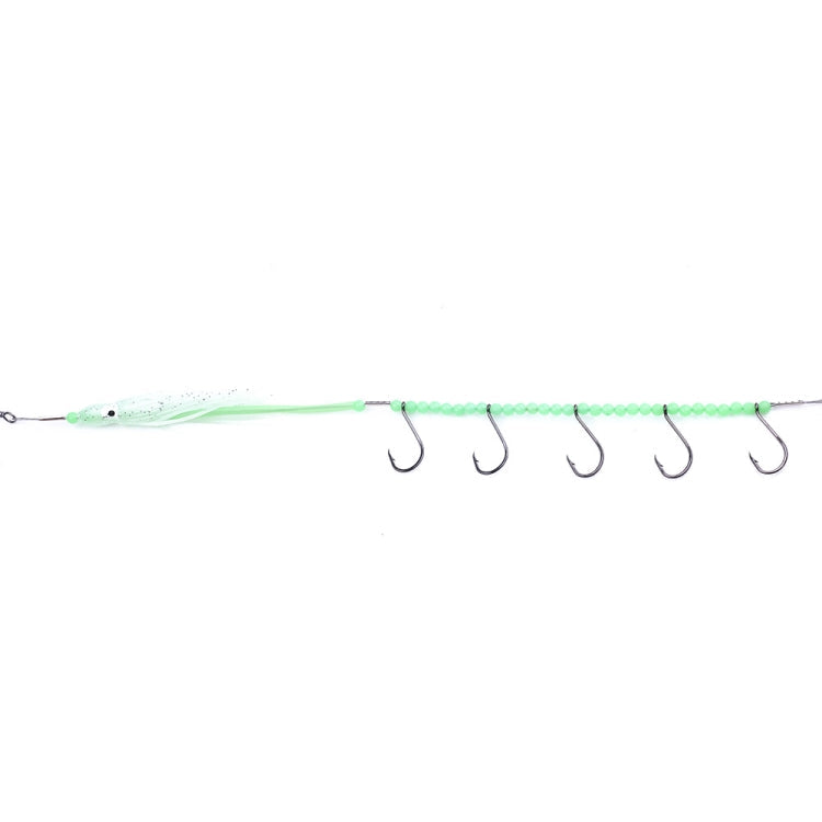 HENGJIA 32cm/7g Fishing Knife Fish Wire Luminous Night Light Octopus Squid Hook 5 Hooks