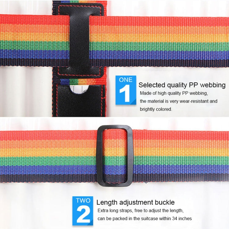 Cross Rainbow Elastic Telescopic Bag Bungee Luggage Packing Belt Travel Luggage Fixed Strap(Black)