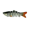 HENGJIA JM020 10cm 18g Multi-section Plastic Hard Baits Artificial Fishing Lures with Treble Hook, Random Color Delivery