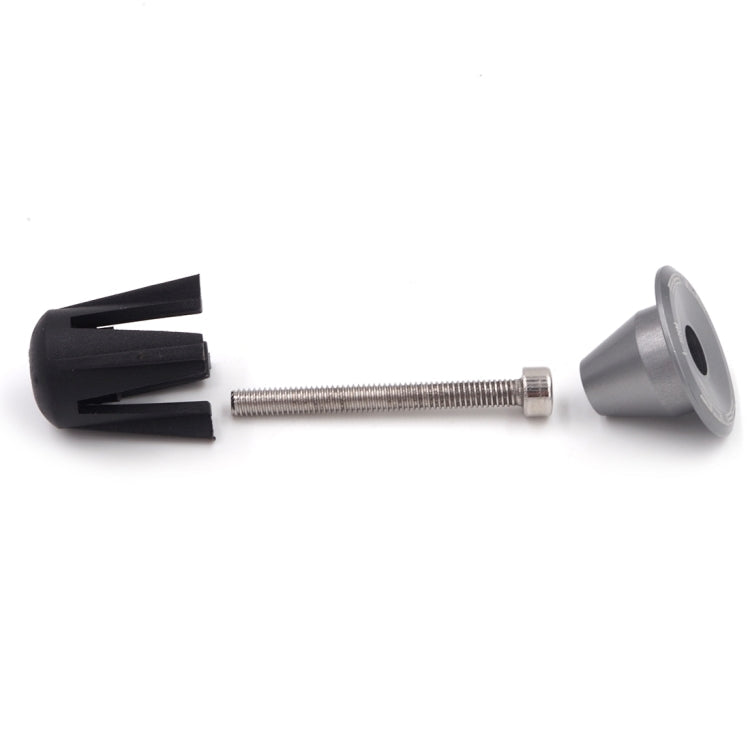 2 PCS Bicycle Bike Aluminum Handlebar End Plugs(Grey)