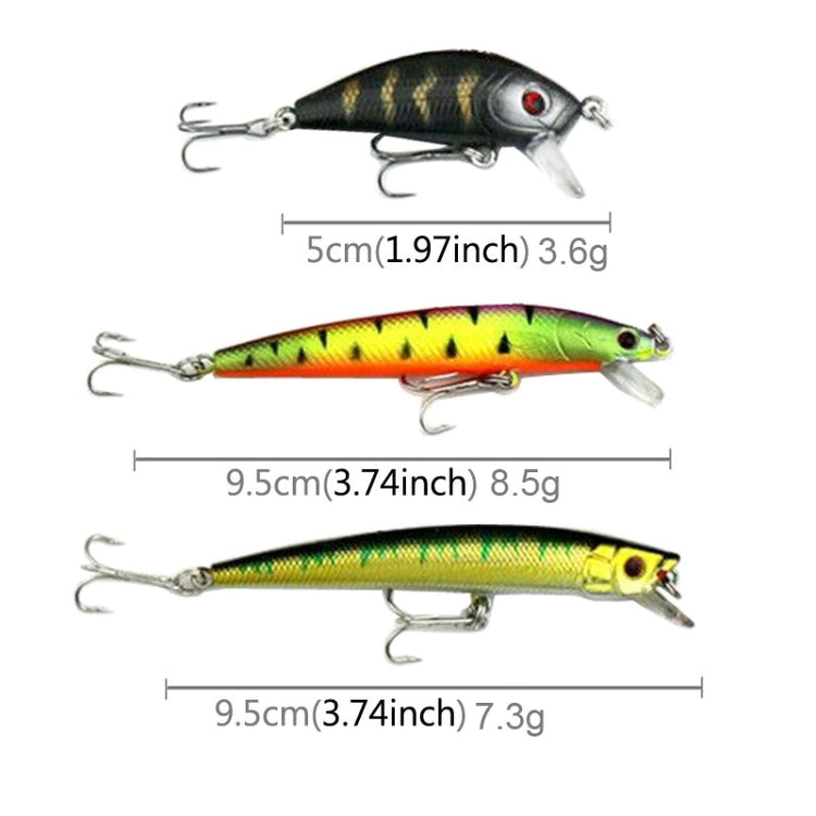 HENGJIA 43 PCS Fly Fishing Lure Set 6 Models Fishing Tackle Plastic Hard Bait Lure Wobbler Carp