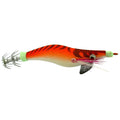 HENGJIA 6# 8cm Plastic Hard Baits Squid Fishing Lures Decoy Wood Shrimp Baits(Orange)