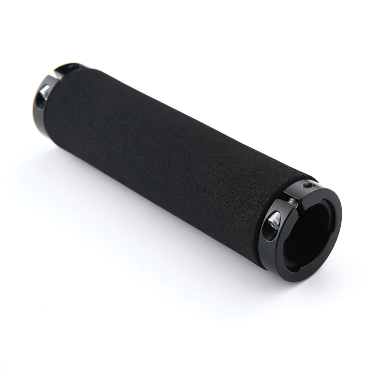 1 Pair AG36 Alloy Lock-Rings + Sponge Bicycle Handlebar Grip (Black)