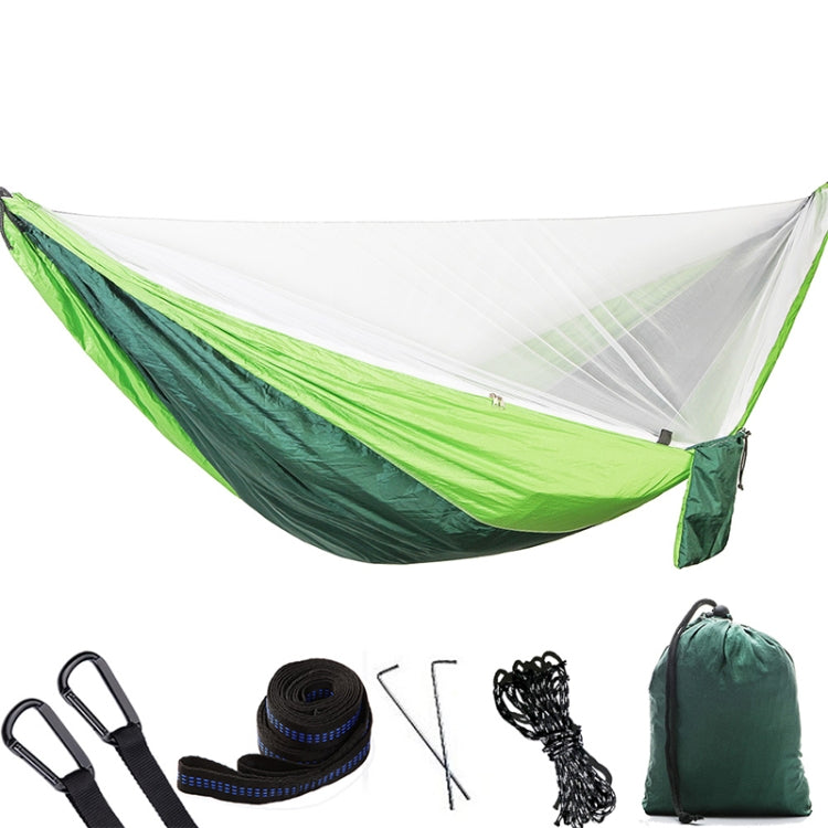 Portable Outdoor Parachute Hammock with Mosquito Nets (Green)