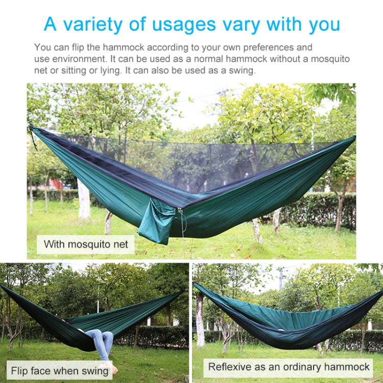 Portable Outdoor Parachute Hammock with Mosquito Nets (Blue)