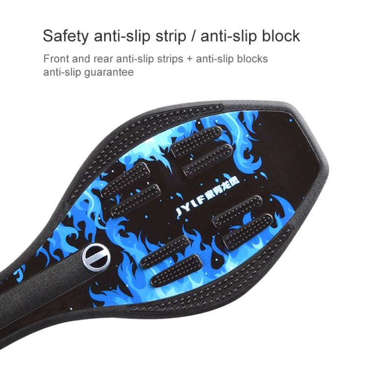 Fashion Vulcan Pattern Two-wheeled Skateboard Luminous Flash Wheel Vitality Board(Black)