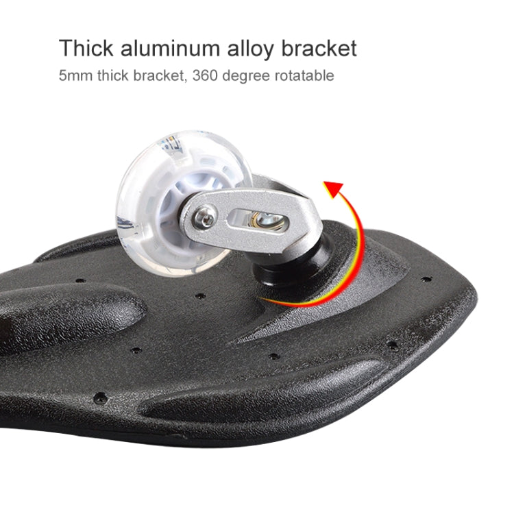 Fashion Vulcan Pattern Two-wheeled Skateboard Luminous Flash Wheel Vitality Board(Black)