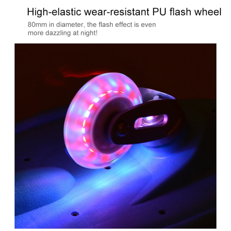 Fashion Vulcan Pattern Two-wheeled Skateboard Luminous Flash Wheel Vitality Board(Red)