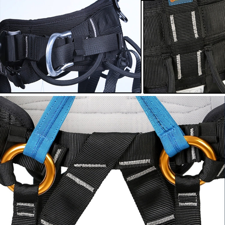 XINDA XDA9519 Outdoor Polyester High-strength Wire Downhill Seat Belt for Climbing Trees(Black)