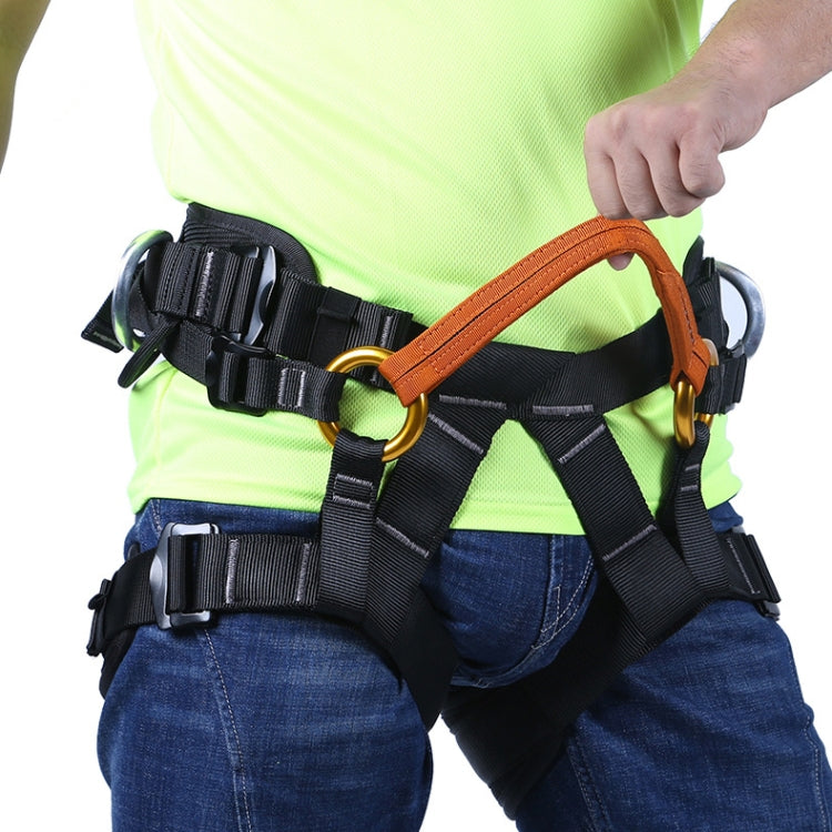 XINDA XDA9519 Outdoor Polyester High-strength Wire Downhill Seat Belt for Climbing Trees(Black)