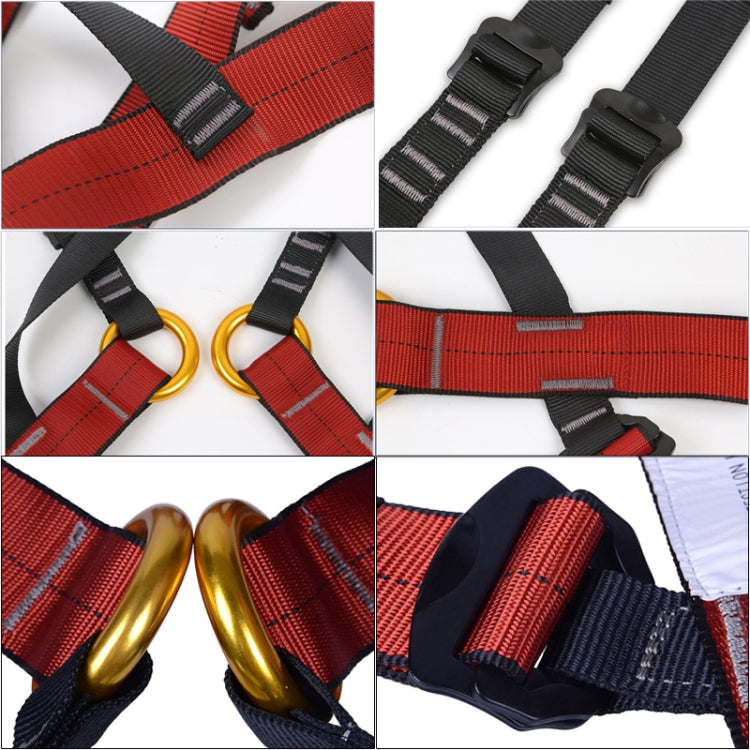 XINDA XDA9516 Outdoor Rock Climbing Polyester High-strength Wire Adjustable Downhill Whole Body Safety Belt Children Size: L