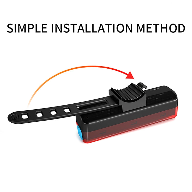 A02 Bicycle Taillight Bicycle Riding Motorcycle Electric Car LED Mountain Bike USB Charging Safety Warning Light (50 Hours, Color Box)
