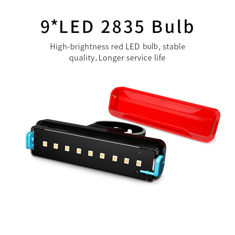 A02 Bicycle Taillight Bicycle Riding Motorcycle Electric Car LED Mountain Bike USB Charging Safety Warning Light (50 Hours, Plastic Bag)